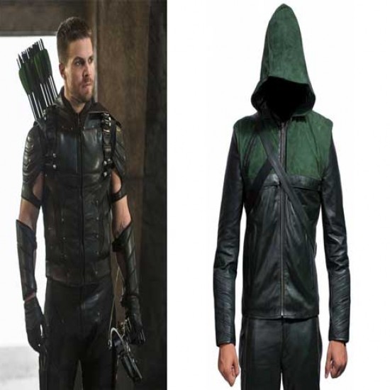 New Green Arrow Season 4 Costume Vest Jacket