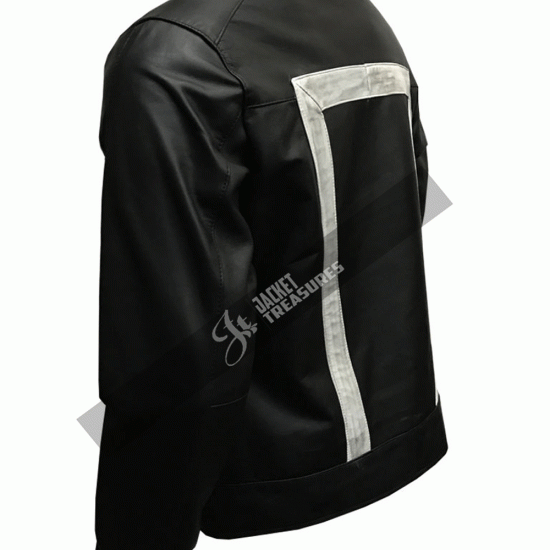 Men's Ghost Rider Marvel Agent Of Shield Black Leather Jacket