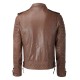 New Mens Kay Michaels Quilted Creased Antique Brown Jacket