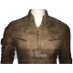 New Men's Stylish Stitch Cafe Racer Motorcycle Camel Color Jacket