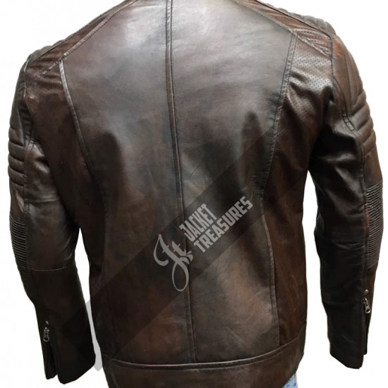 New Men's Cafe Racer Vintage Motorcycle Jacket