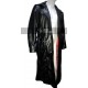 Mens Blade Trinity Wesley Snipes Leather Long Trench Coat And Vest