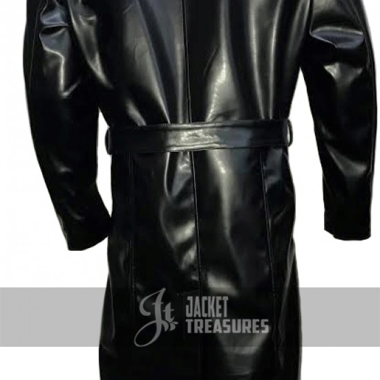 NEW Wesley Snipes Blade Trinity Leather Men Long Jacket Coat