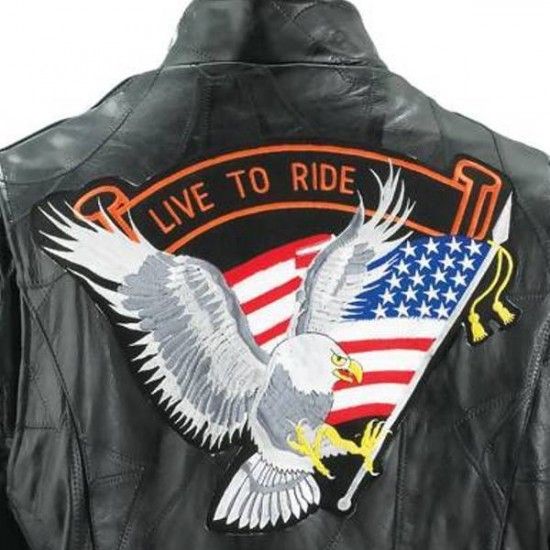 New Men's Harley Davidson Live To Ride Motorcycle Jacket USA Biker Diamond Plate New Jacket