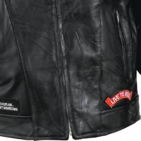 New Men's Harley Davidson Live To Ride Motorcycle Jacket USA Biker Diamond Plate New Jacket