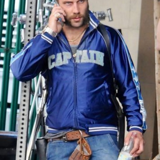 Suicide Squad Captain Boomerang Jai Courtney Blue Varsity Satin Jacket