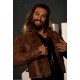 Jason Momoa Justice League Aquaman Distressed Brown Leather Jacket