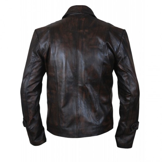 Men's Distressed Supernatural Season 7 Genuine Leather Jacket/Coat 