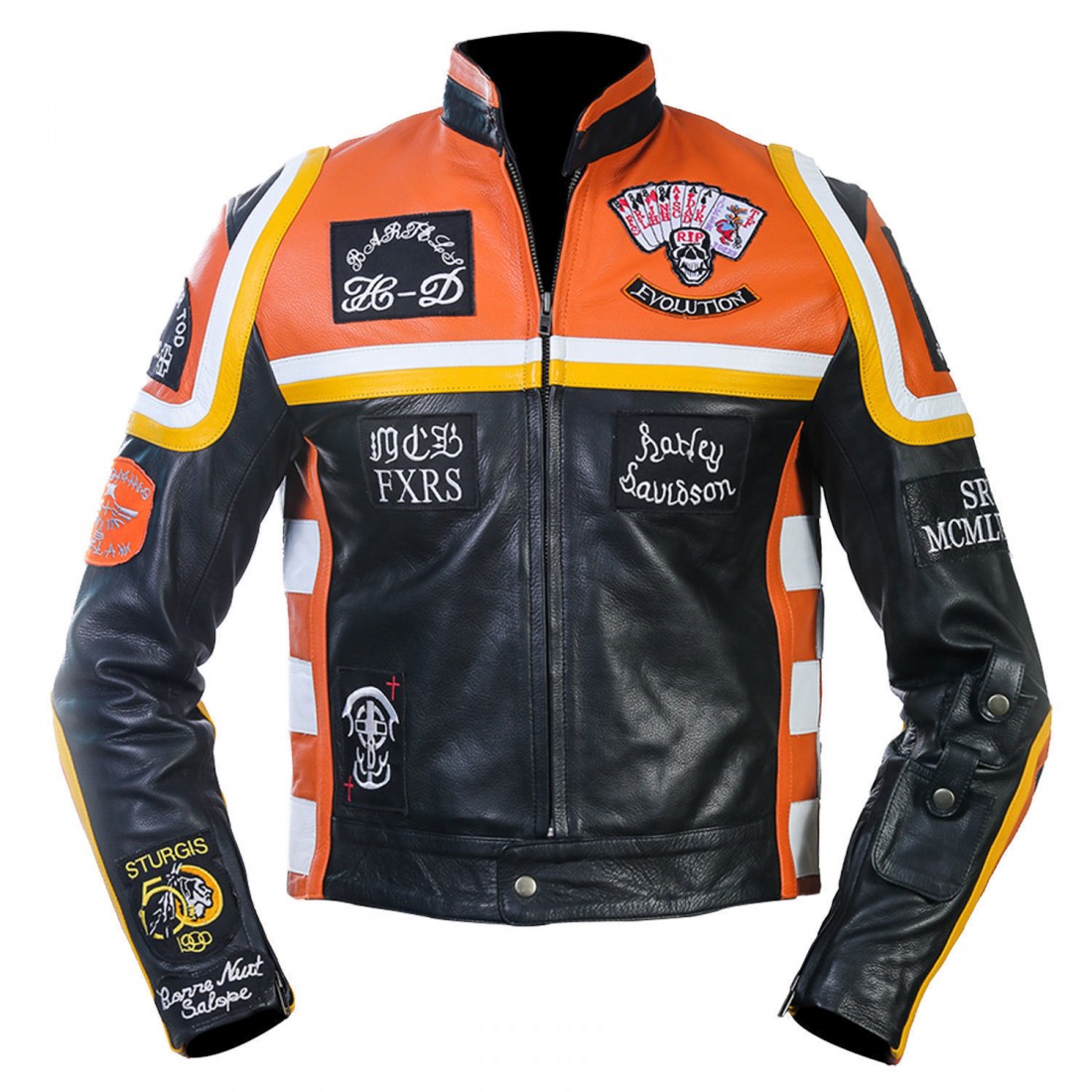 Harley Davidson Mickey Rourke Vintage Marlboro Man Leather Jacket