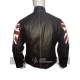 UK Flag Cafe Racer Vintage Style Distressed Brown Leather Jacket