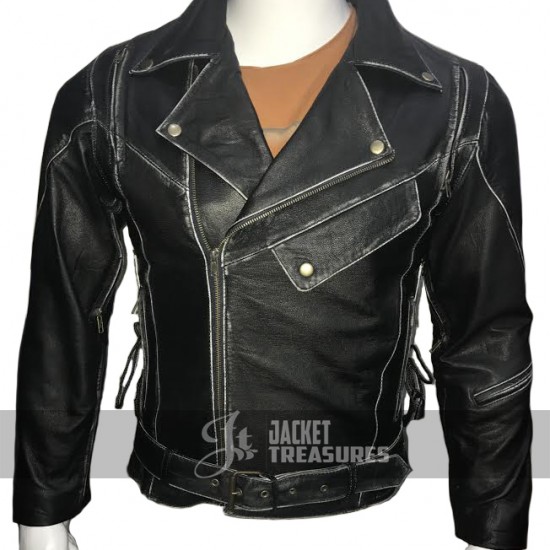 New Mens HD Brando Leather Jacket