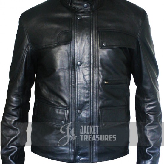 Terminator Genisys T800 Arnold Black Leather Jacket