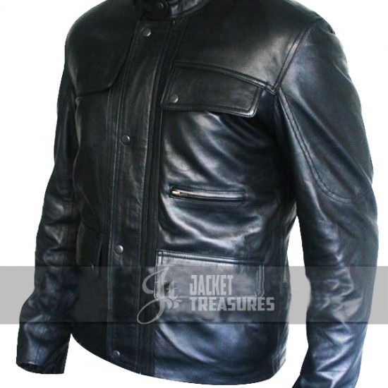 Terminator Genisys T800 Arnold Black Leather Jacket