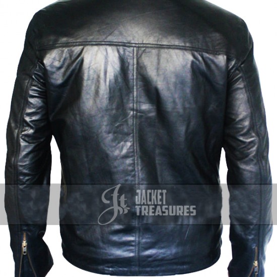 Terminator Genisys T800 Arnold Black Leather Jacket