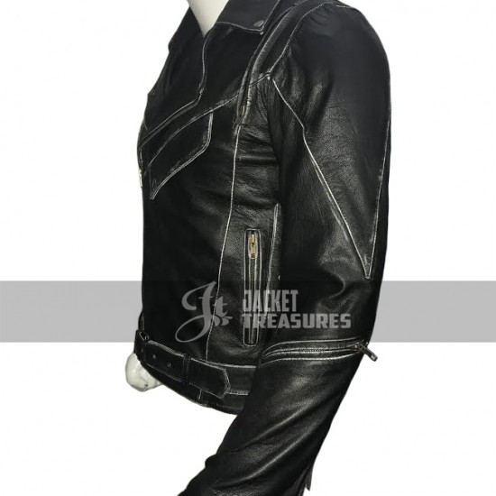 New Mens HD Brando Leather Jacket