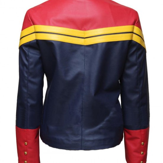 Womens Captain Marvel Carol Danvers Leather Jacket