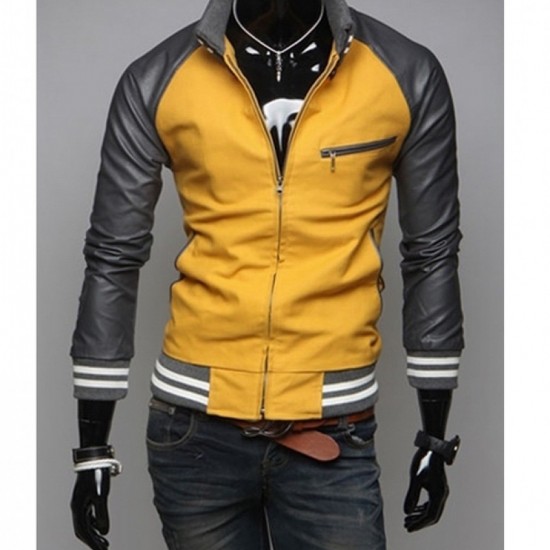 Men's Slim Fit Mustard Yellow Jacket