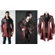 New Unisex Punk Rave Poison Faux Leather Goth Steampunk Military Coat