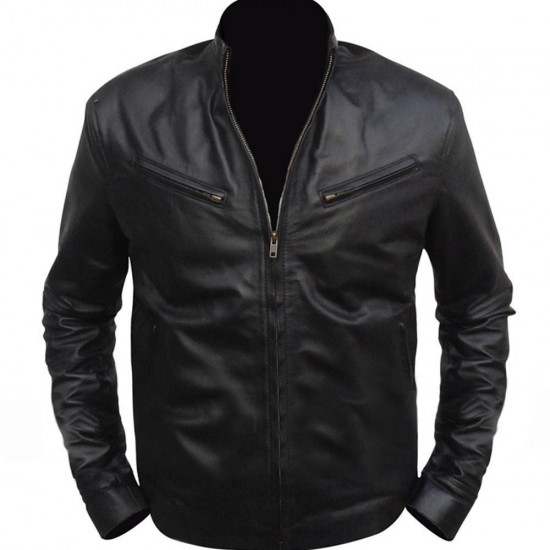 New Vin Diesel Fast And Furious 6 Designer Black Leather Jacket