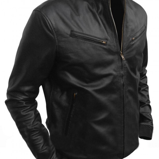 New Vin Diesel Fast And Furious 6 Designer Black Leather Jacket