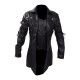 Steampunk Mens Gothic Leather Halloween Trench Coat