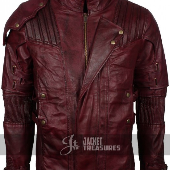 Starlord Guardians of the Galaxy Volume 2 Costume Leather Jacket