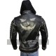 Suicide Squad The Killing Joker Hooded Black Leather Jacket