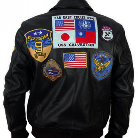 Top Gun Tom Cruise Men Fighter Jet Pilot Removable Collar Jacket