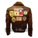 Top Gun Tom Cruise Men Fighter Jet Pilot Leather Jacket