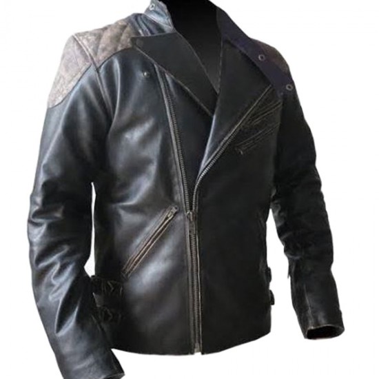 New Men’s Biker Reinforced Vintage Distressed Skull Leather Jacket