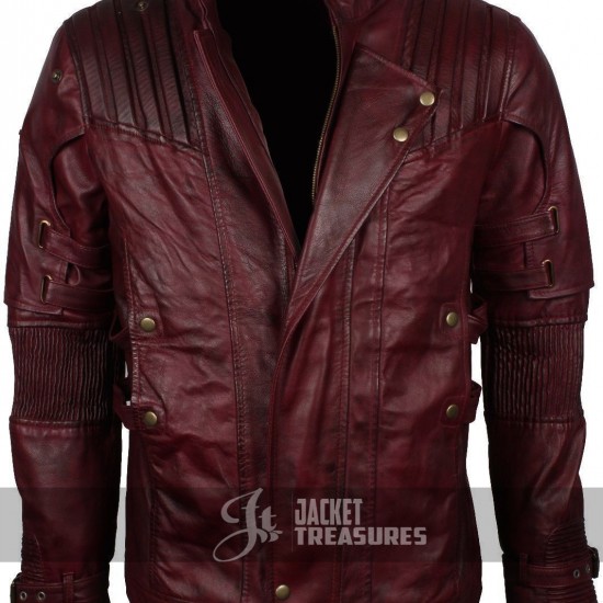 Starlord Guardians of the Galaxy Volume 2 Costume Leather Jacket