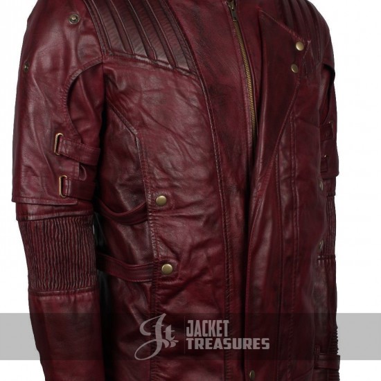 Starlord Guardians of the Galaxy Volume 2 Costume Leather Jacket