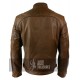 New Men's Distressed Brown Motorcycle Real Sheepskin Leather Jacket 